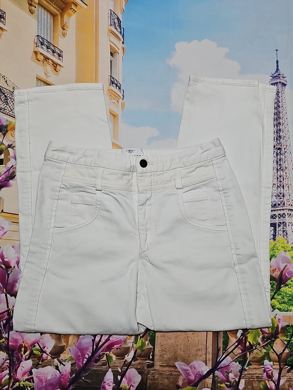 Colovos‎ Designer High Waist White Jeans Size 27